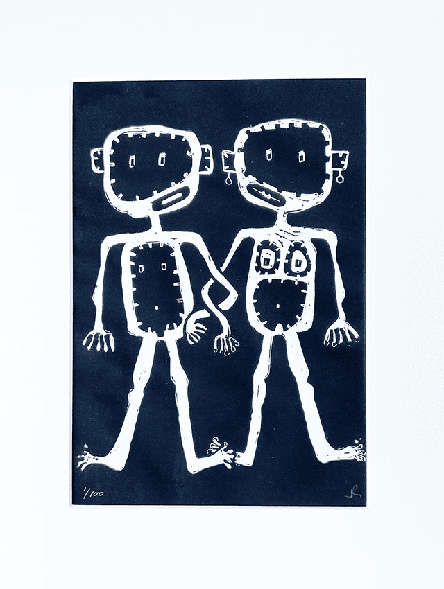 The Ice Couple (Original Limited Edition. Lino Print)